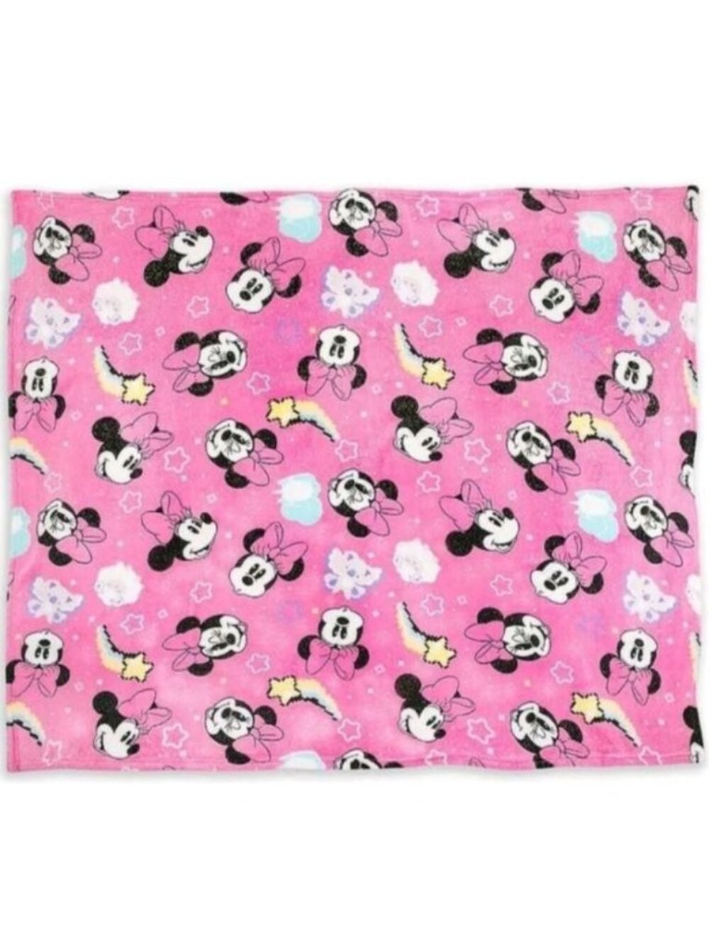 Disney Store Minnie Mouse Sparkle Threads Throw Blanket, 50" x 60"